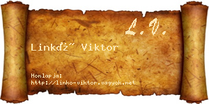 Linkó Viktor névjegykártya